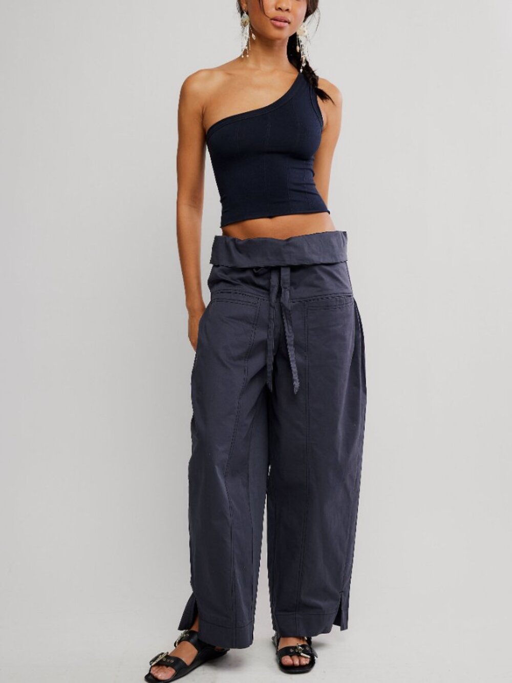 FREE PEOPLE Fisherman Pants / Washed Black - Picture 5 of 11